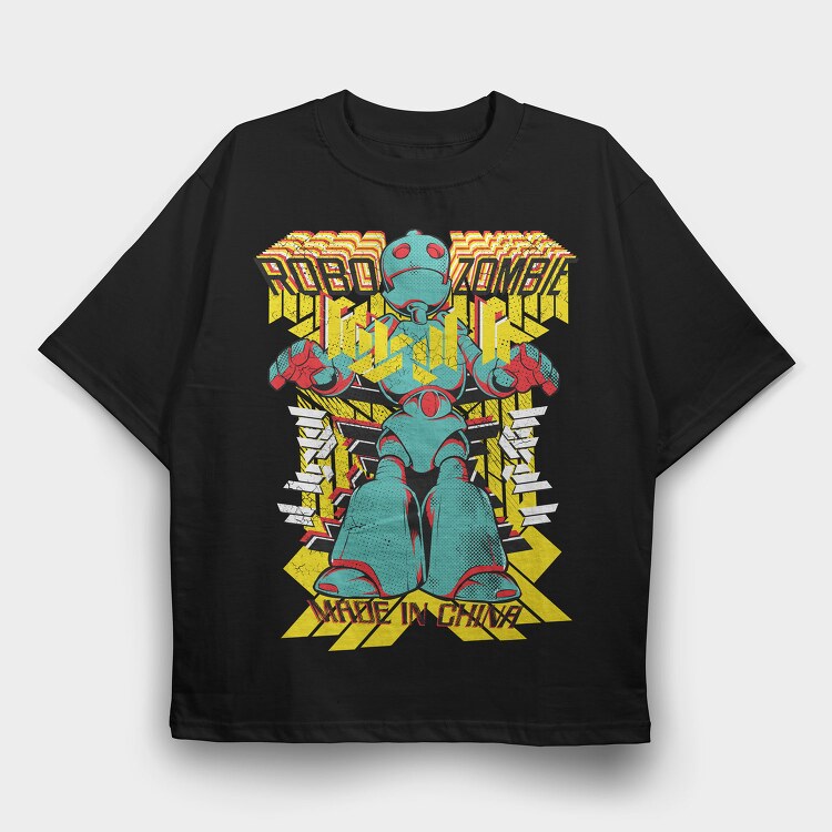 Robo Zombie China, Tricou Oversize Barbati (Unisex)
