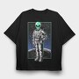Space Alien Astronaut, Tricou Oversize Barbati (Unisex)