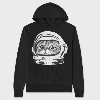 Space Cat Astronaut 1, Hanorac Oversize Barbati (Unisex)