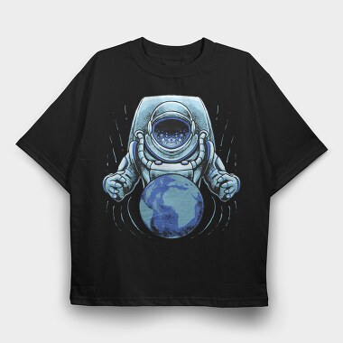 Space Explorer Earth, Tricou Oversize Barbati (Unisex)