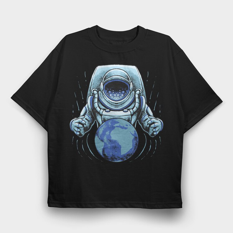 Space Explorer Earth, Tricou Oversize Barbati (Unisex)