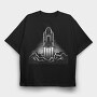 Space Shuttle Ascent, Tricou Oversize Barbati (Unisex)