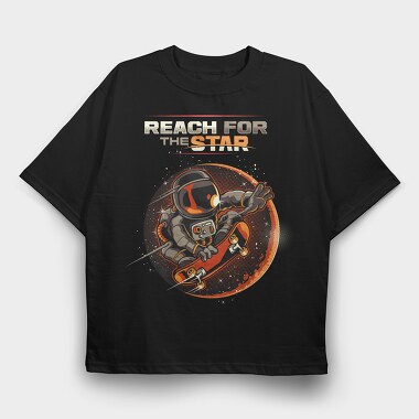 Space Skate Star, Tricou Oversize Barbati (Unisex)