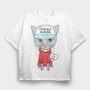 Troublemaker Cat Hoodie, Tricou Oversize Barbati (Unisex)