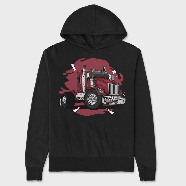 Truck Teeth Danger, Hanorac Oversize Barbati (Unisex)