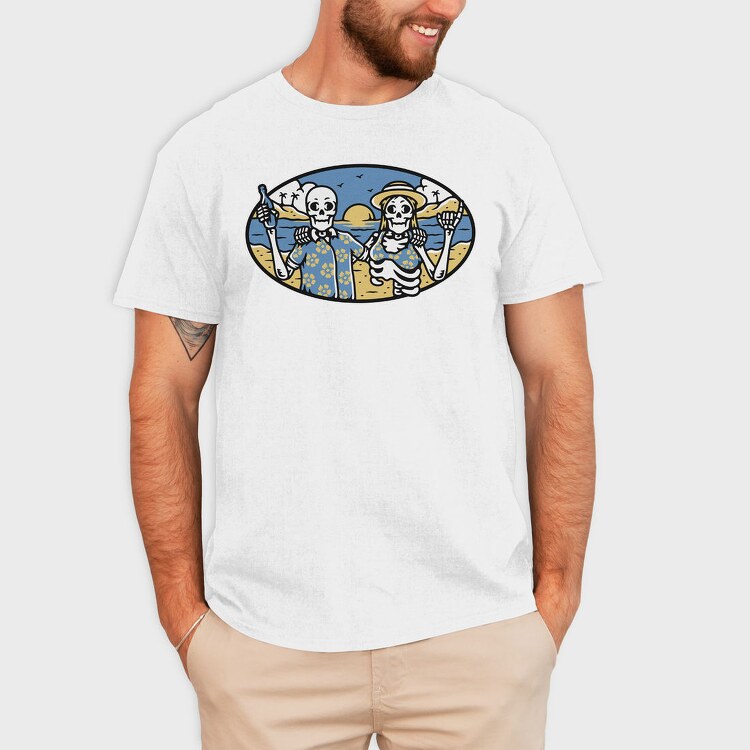 Skeletons Beach Party, Tricou Barbati (Unisex)