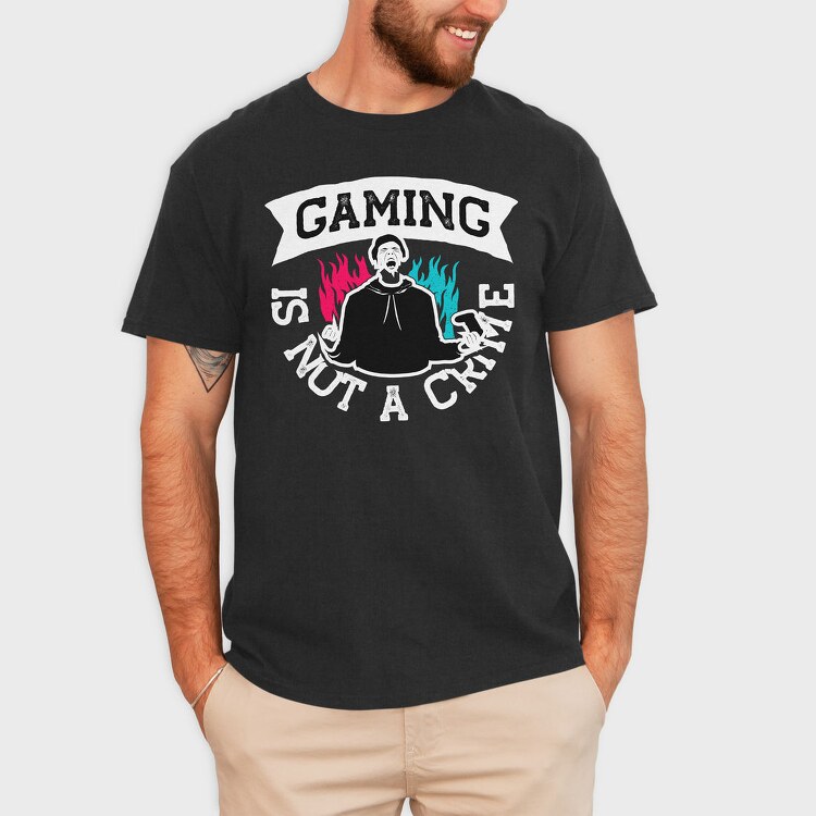 Gaming Flames, Tricou Barbati (Unisex)