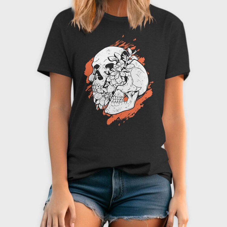Skull Bloom, Tricou Barbati (Unisex)