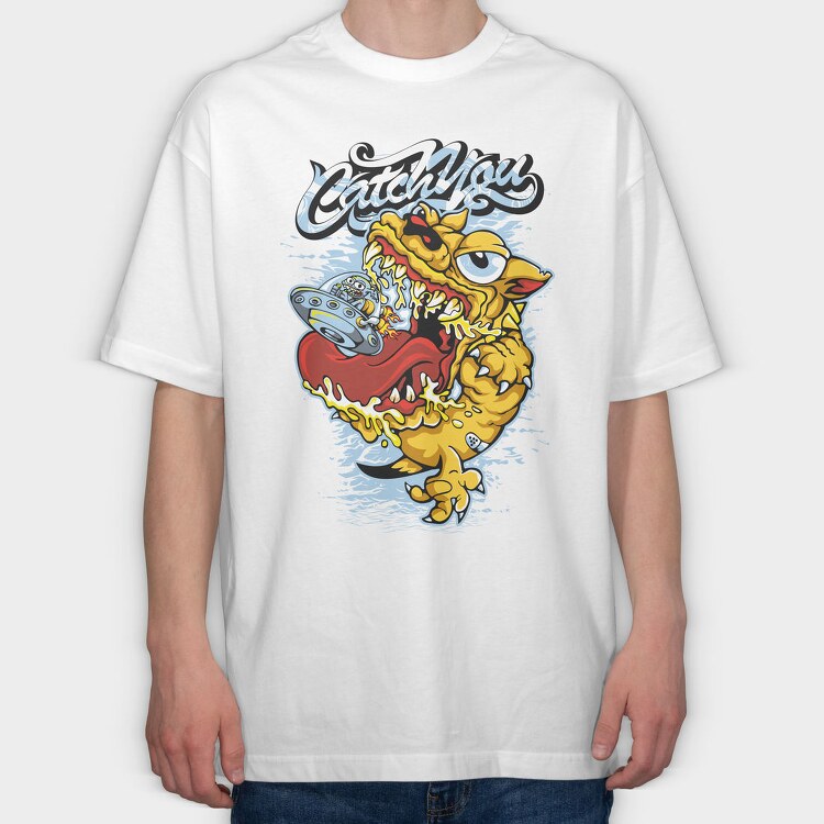 Catch Me Now, Tricou Oversize Barbati (Unisex)