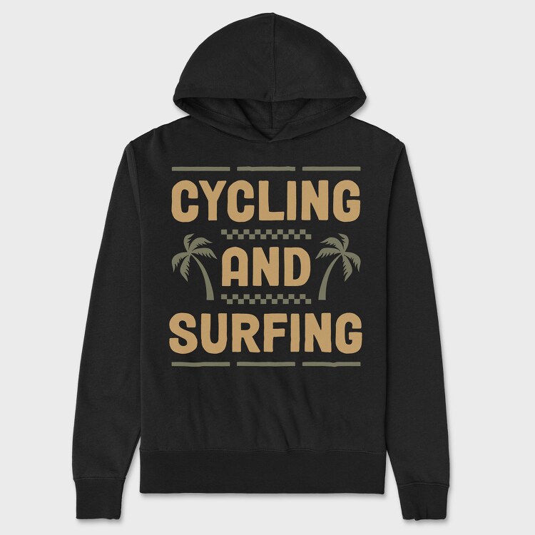 Cycling and Surfing, Hanorac Oversize Barbati (Unisex)