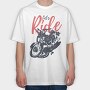 Lets Ride, Tricou Oversize Barbati (Unisex)