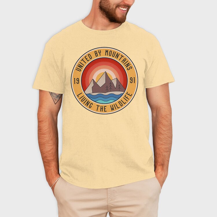 United by Mountains, Tricou Barbati (Unisex)