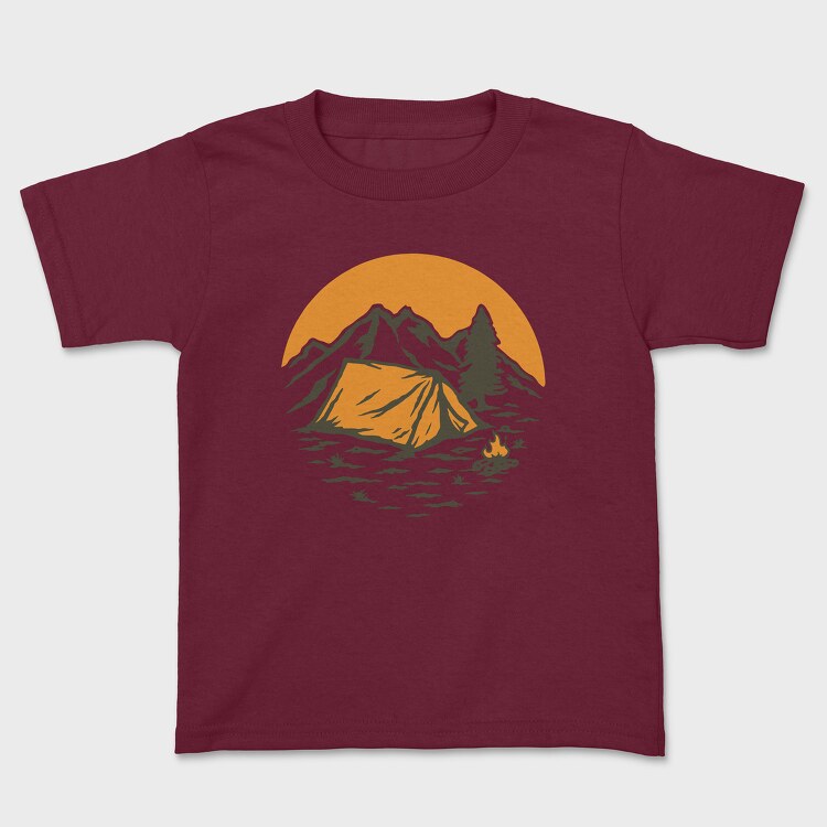 Vintage Adventure Outdoor Camping 1, Tricou Copii