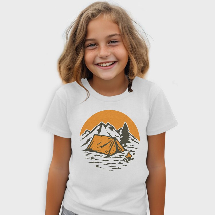 Vintage Adventure Outdoor Camping 1, Tricou Copii