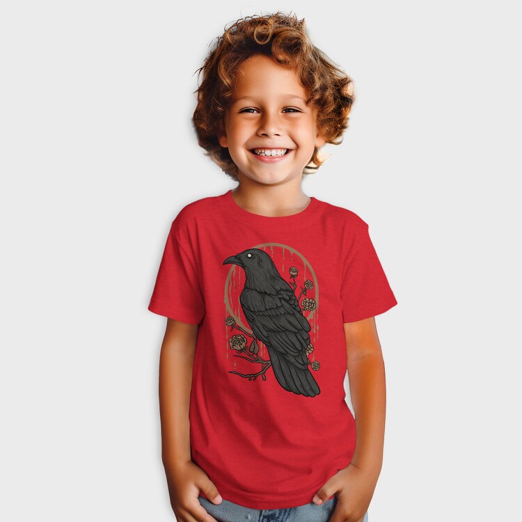 Raven Perch on the Flower Branch, Tricou Copii