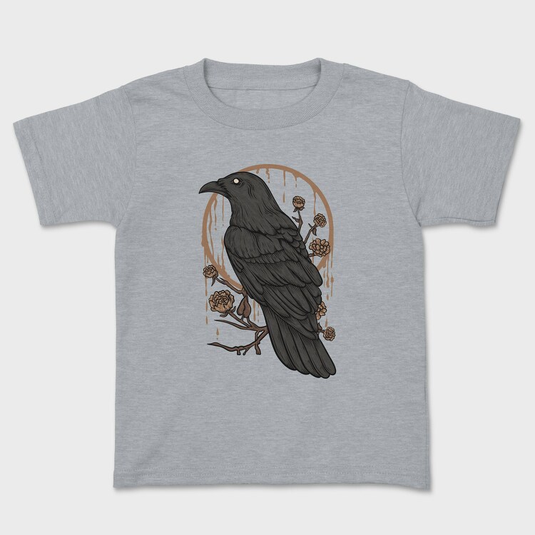 Raven Perch on the Flower Branch, Tricou Copii