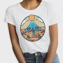 Camping Illustration, Tricou Femei