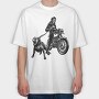 Skull Rider Unleashed, Tricou Oversize Barbati (Unisex)