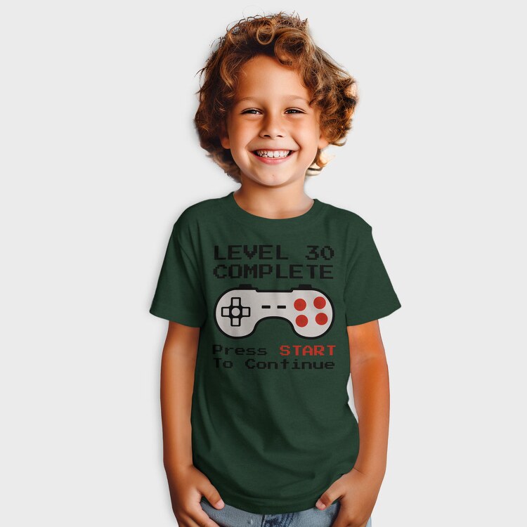 Retro Gamepad Lvl 30 Complete, Tricou Copii