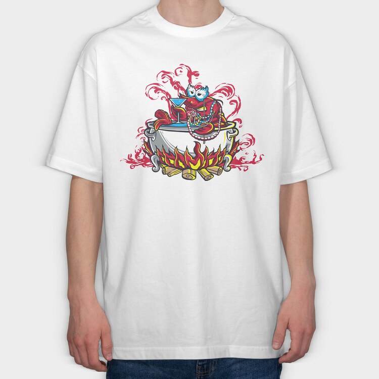 Cauldron Of Flames, Tricou Oversize Barbati (Unisex)