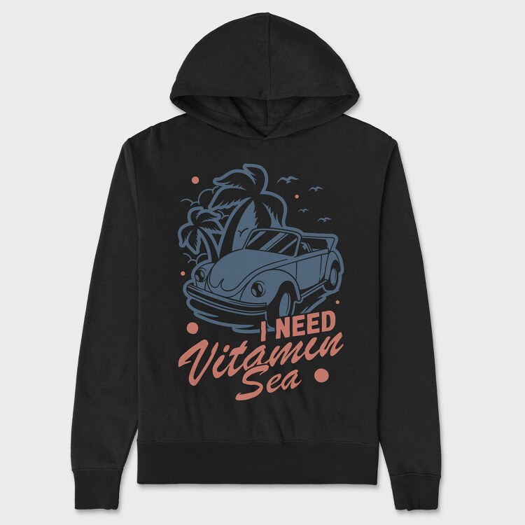 I Need Vitamin Sea, Hanorac Oversize Barbati (Unisex)