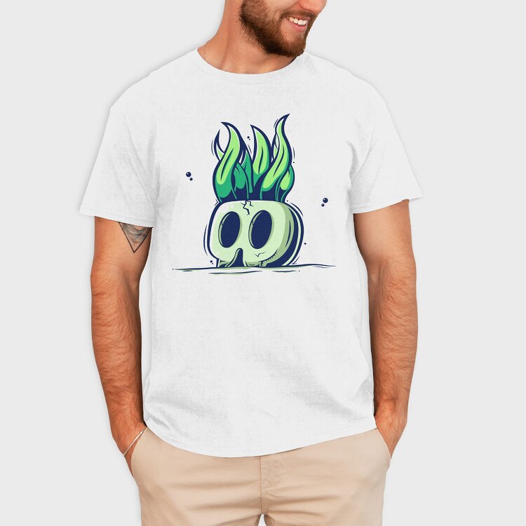 Green Ghost Flames, Tricou Barbati (Unisex)