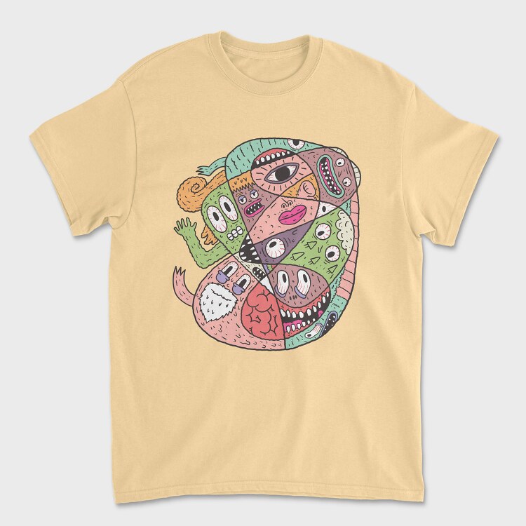 Tricou Barbati (Unisex), Abstract Monster 1