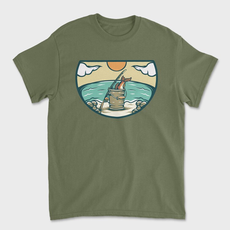 Bass Fishing Illustration 3, Tricou Barbati (Unisex)