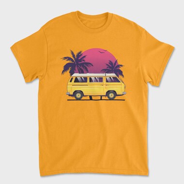 Camper Palm Sunset, Tricou Barbati (Unisex)