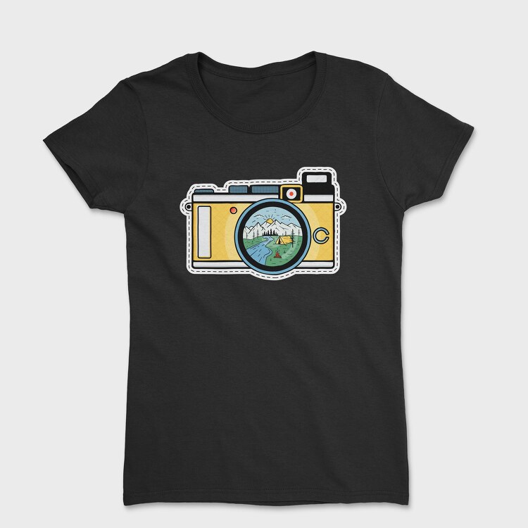 Tricou Femei, Camping Camera