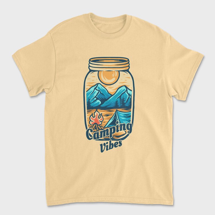 Camping Illustration 8, Tricou Barbati (Unisex)