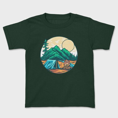 Camping Illustration 9, Tricou Copii