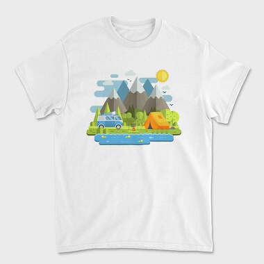 Camping Landscape, Tricou Barbati (Unisex)