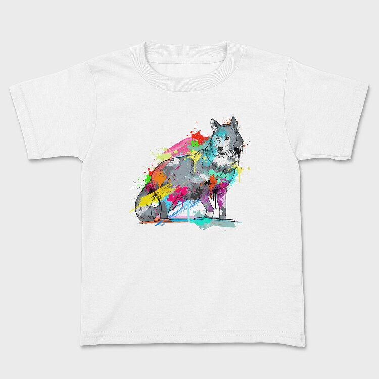 Colorful Wolf, Tricou Copii