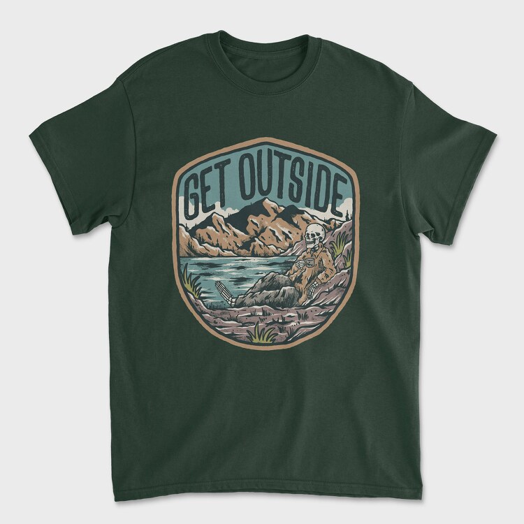 Get Outside Skeleton, Tricou Barbati (Unisex)