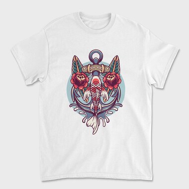 Koi Fish Illustration 3, Tricou Barbati (Unisex)