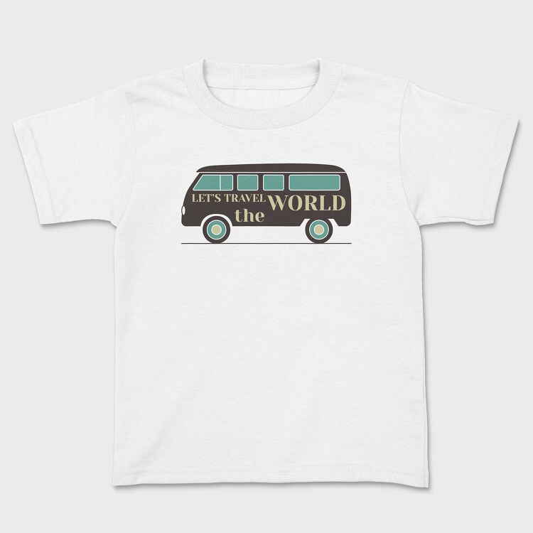 Tricou Copii, Lets Travel the World Car