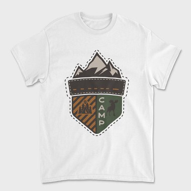 Mountain Camp Badge, Tricou Barbati (Unisex)