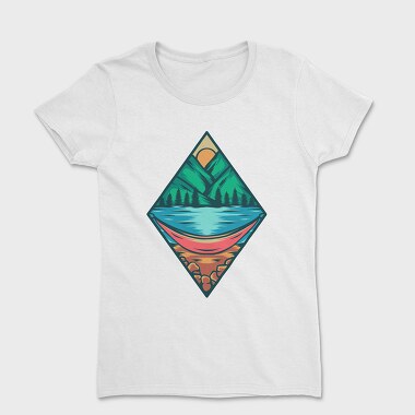 Mountain Camping Illustration 3, Tricou Femei