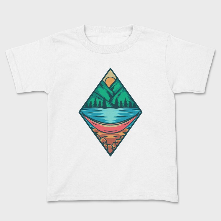 Mountain Camping Illustration 3, Tricou Copii