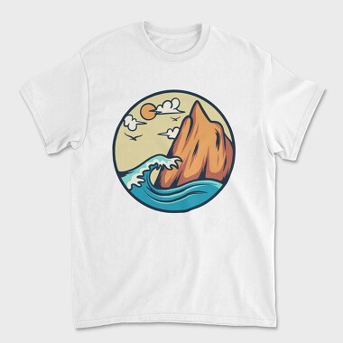 Mountain Illustration 2, Tricou Barbati (Unisex)