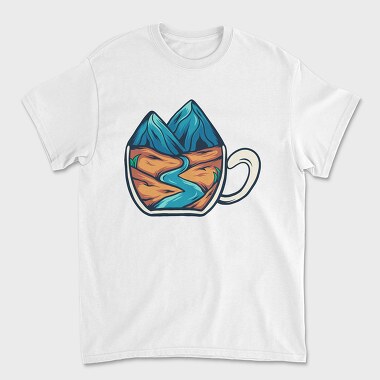 Mountain Illustration 4, Tricou Barbati (Unisex)