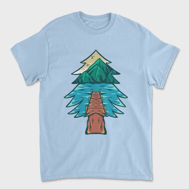 Mountain Illustration 6, Tricou Barbati (Unisex)