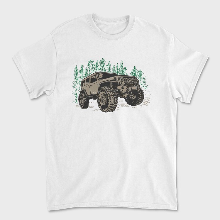 Offroad Jeep, Tricou Barbati (Unisex)