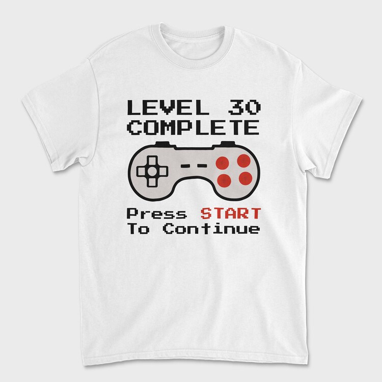 Retro Gamepad Lvl 30 Complete, Tricou Barbati (Unisex)