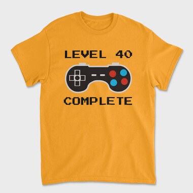 Tricou Barbati (Unisex), Retro Gamepad Lvl 40 Complete