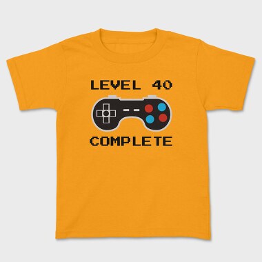 Tricou Copii, Retro Gamepad Lvl 40 Complete