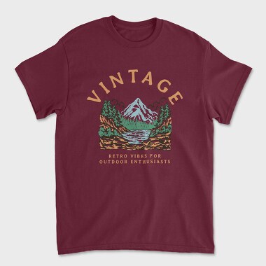 Retro Vibes for Outdoor Enthusiasts, Tricou Barbati (Unisex)