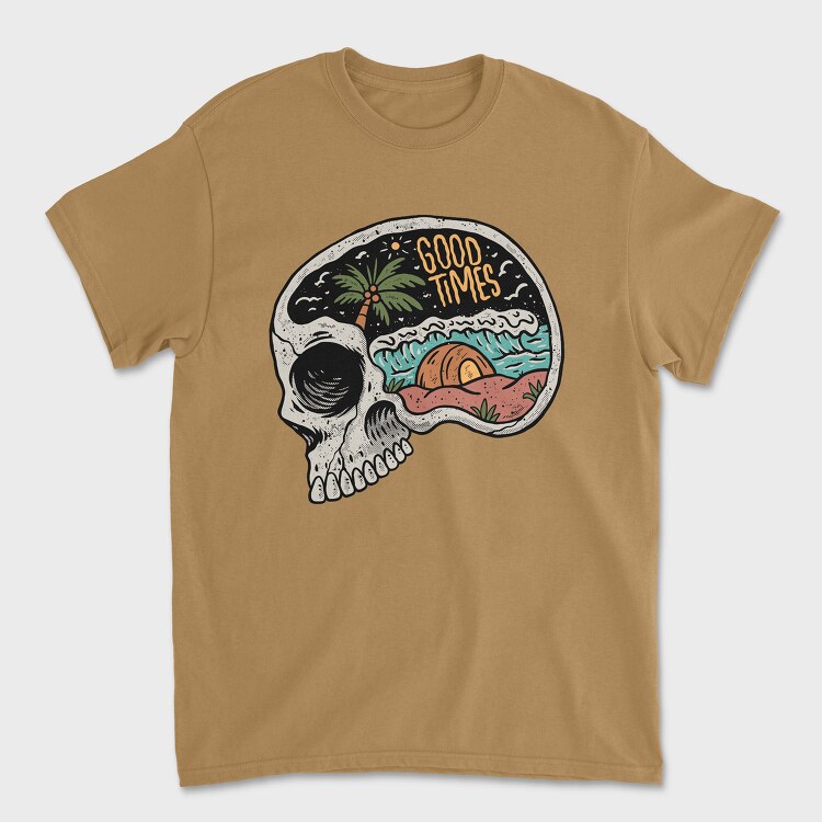 Skull Beach 2, Tricou Barbati (Unisex)