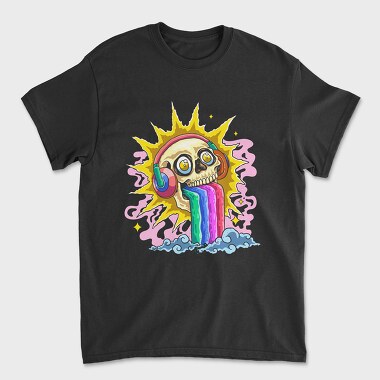 Skull Rainbow, Tricou Barbati (Unisex)